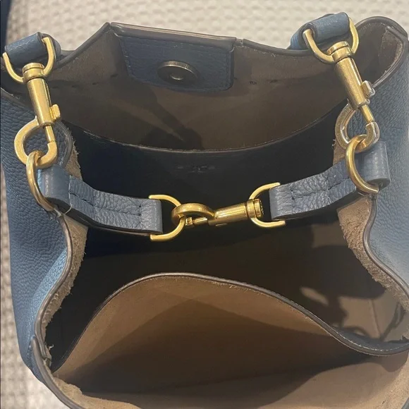 Tory Burch Blue Leather Shoulder Bag - Picture 6 of 8